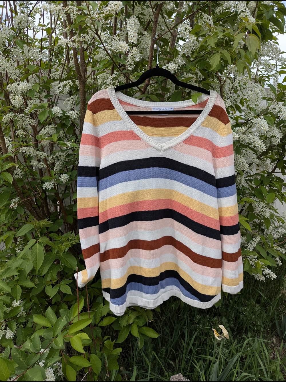 Multi Coloured Striped Sweater 1x